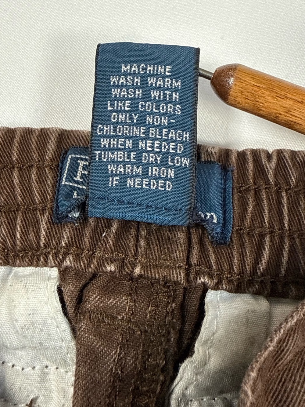POLO Boys Y2K Utility Brown Carpenter Pants 24M Patch Distressed Grunge Retro - Picture 11 of 11